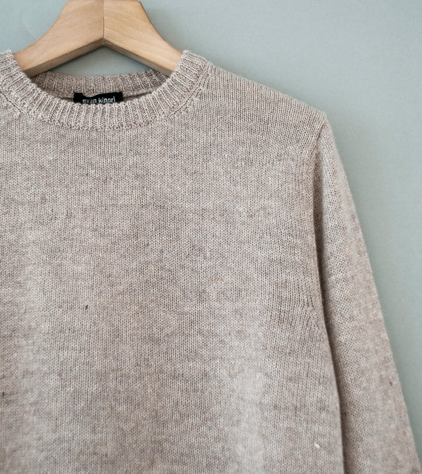 Evan Kinori 'Crewneck Sweater' (Oatmeal Cashmere Linen)
