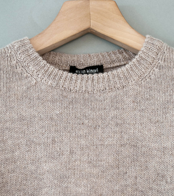 Evan Kinori 'Crewneck Sweater' (Oatmeal Cashmere Linen)