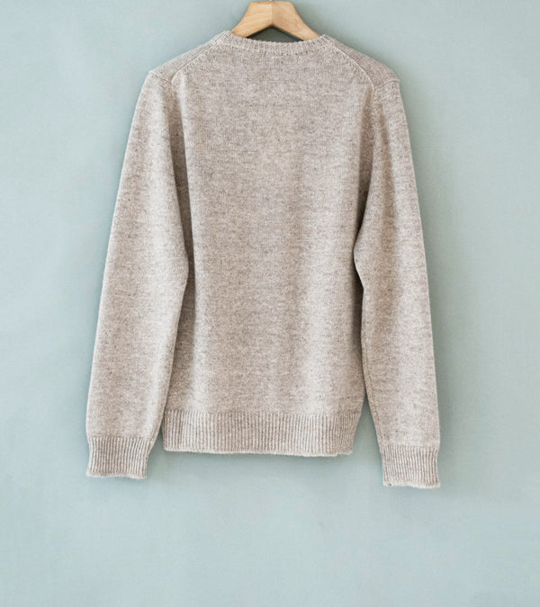 Evan Kinori 'Crewneck Sweater' (Oatmeal Cashmere Linen)