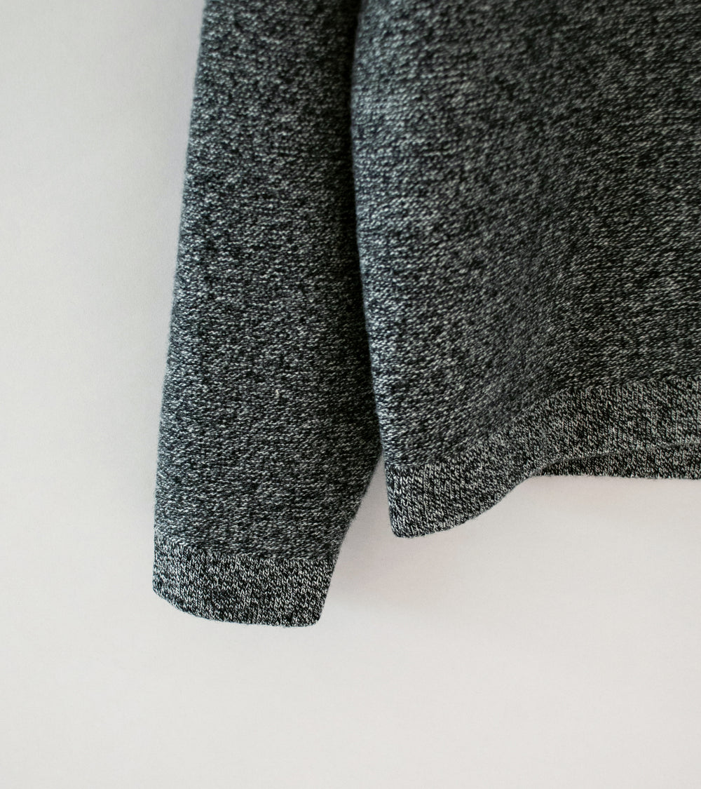 Lady White Co 'Wool Link Zip Cardigan' (Black Twist)