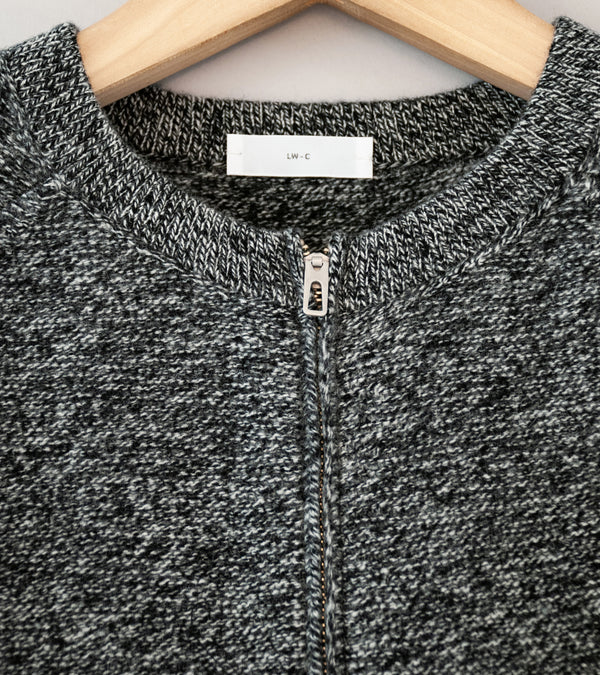 Lady White Co 'Wool Link Zip Cardigan' (Black Twist)