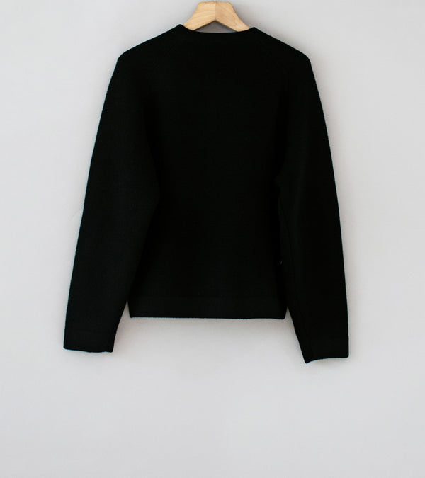 Lady White Co 'Wool Link Zip Cardigan' (Black)