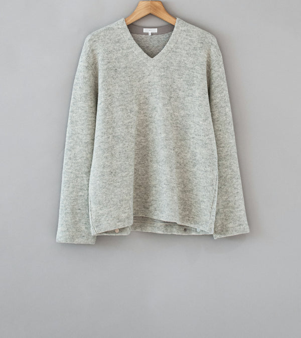 Lady White Co 'V-Neck Snap Sweater' (Oatmeal)