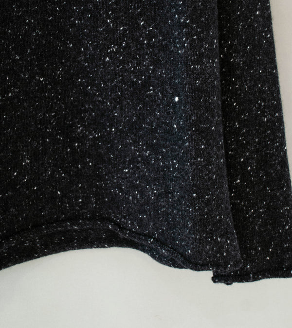 Evan Kinori 'Rollneck Sweater' (Black Wool Cashmere Tweed)
