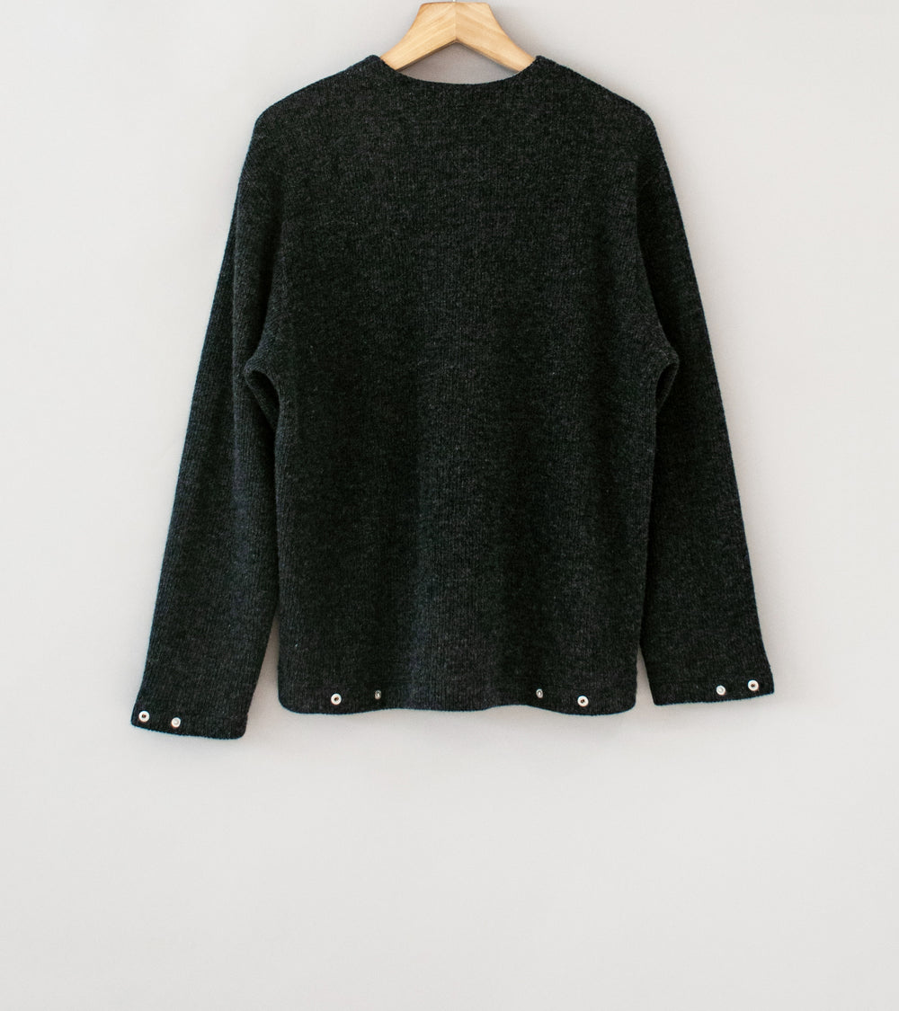 Lady White Co 'V-Neck Snap Sweater' (Charcoal)