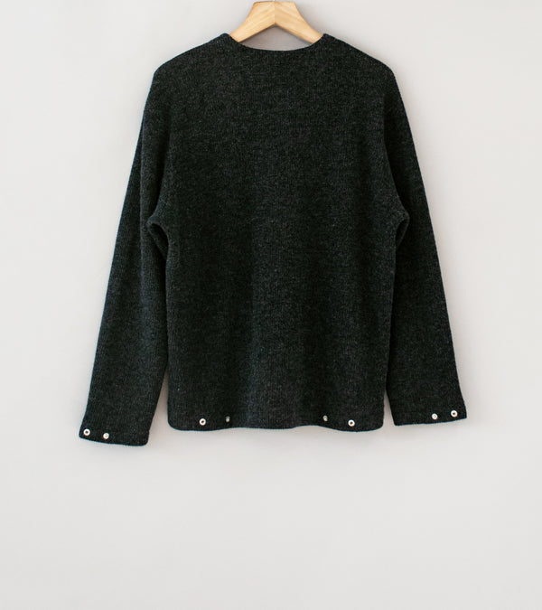 Lady White Co 'V-Neck Snap Sweater' (Charcoal)