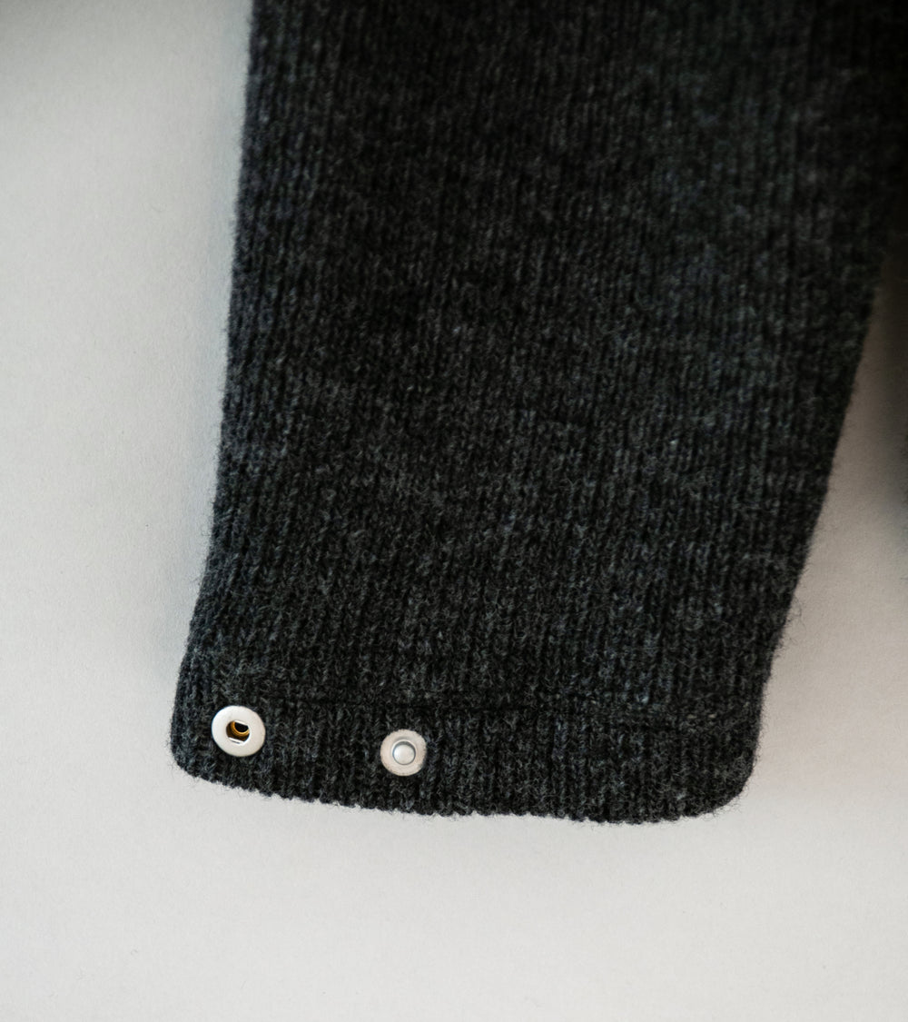 Lady White Co 'V-Neck Snap Sweater' (Charcoal)