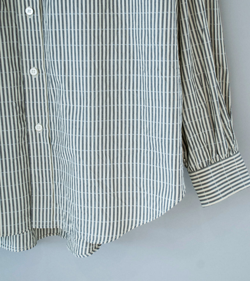 Niceness 'CLEMENT Dobby Stripe Regular Collar Dress Shirt' (Gray)