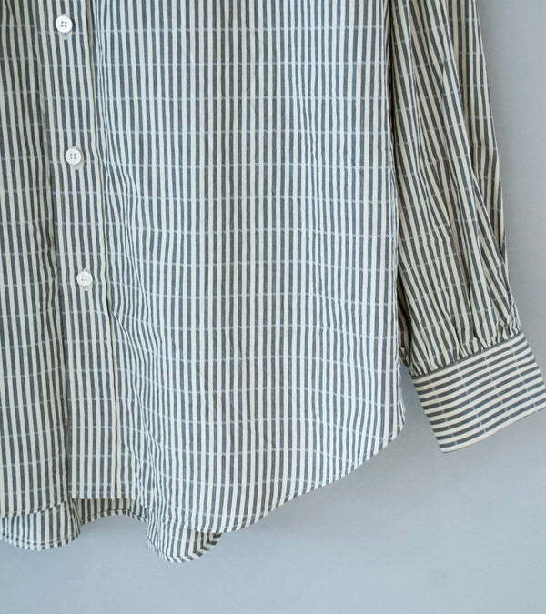 Niceness 'CLEMENT Dobby Stripe Regular Collar Dress Shirt' (Gray)