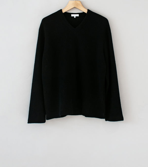 Lady White Co 'V-Neck Snap Sweater' (Black)