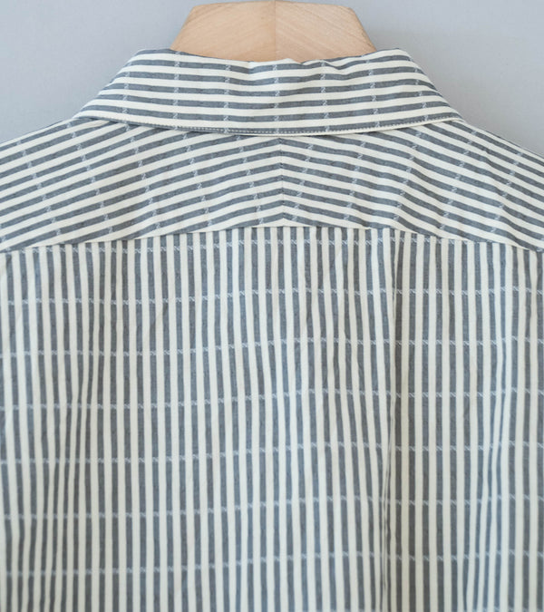 Niceness 'CLEMENT Dobby Stripe Regular Collar Dress Shirt' (Gray)