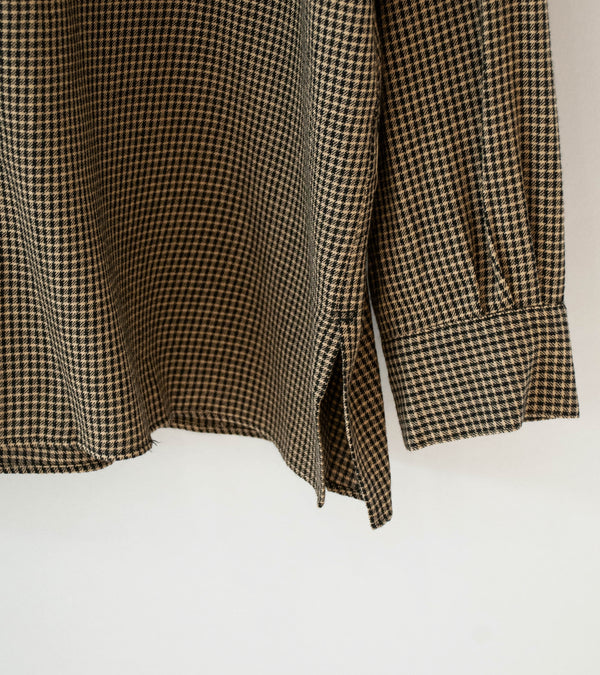 Niceness 'S.COIL Super 140's Open Collar Dress Shirt' (Khaki)