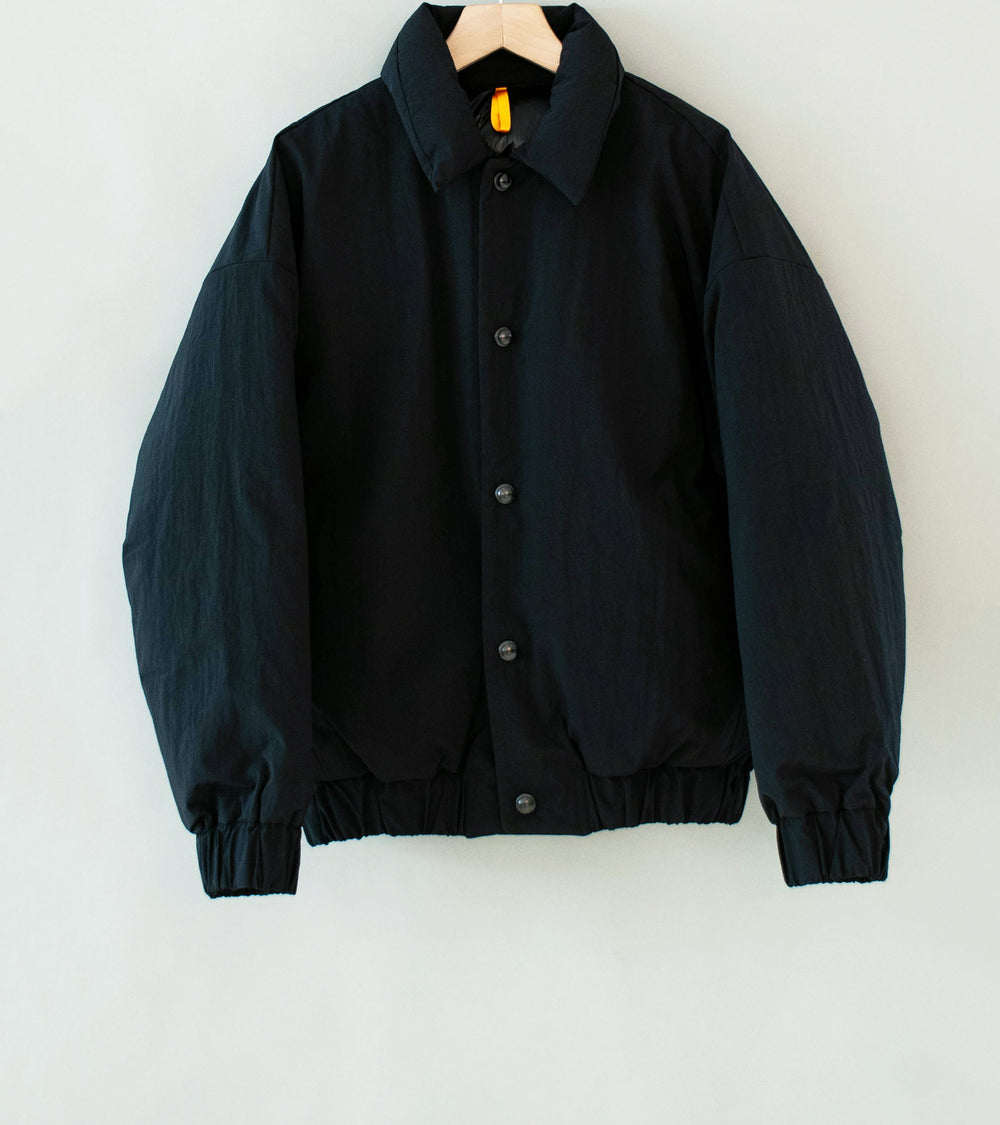 MAN-TLE 'R0 D6 Double Down Blouson' (Black Recycled Nylon)