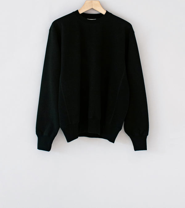 Auralee 'Smooth Soft BD Sweat P/O' (Black)