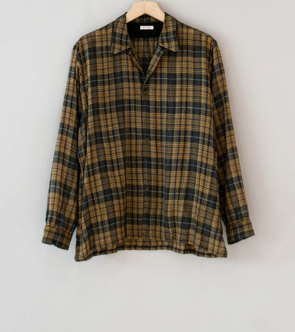 Niceness 'THOM Open Collar Jacket Shirt' (Yellow)