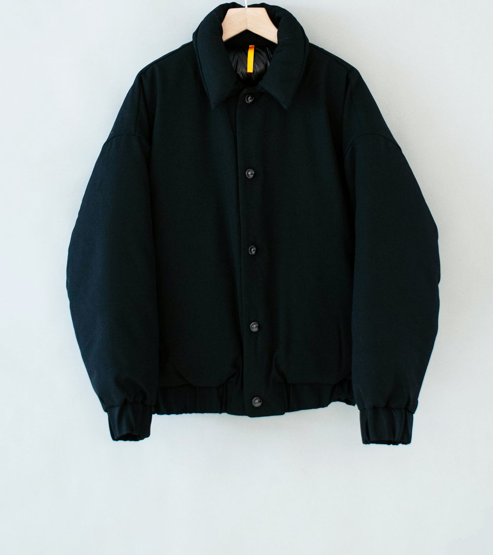 MAN-TLE 'R21 D6 Double Down Blouson' (Black Impact Wool)