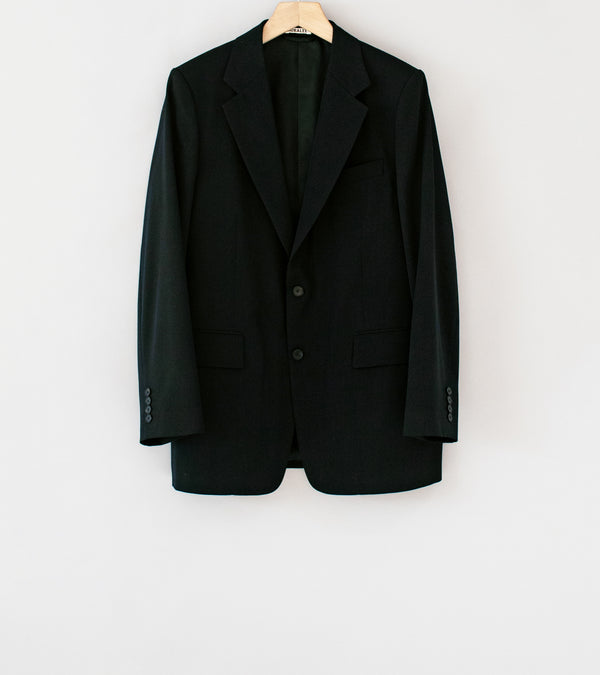 Auralee 'Light Wool Max Gabardine Jacket' (Top Black)