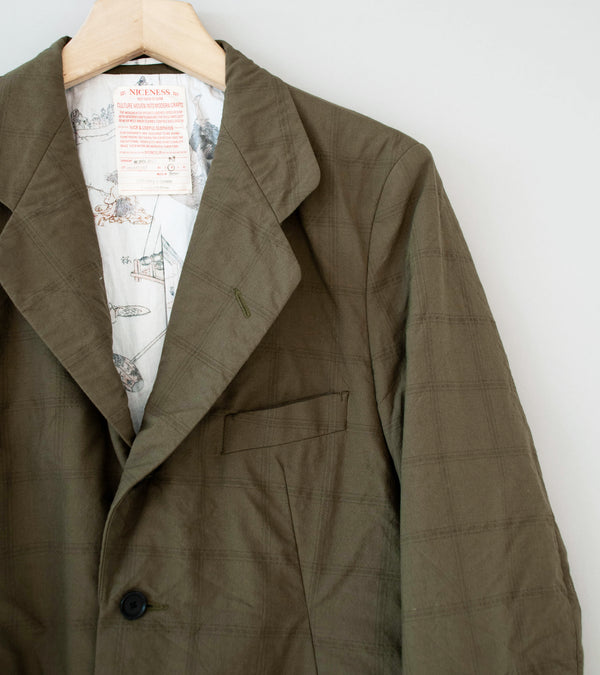 Niceness 'W.ROLAND Clover Leaf Check Jacket' (Khaki)