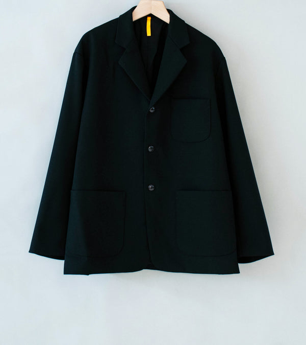 MAN-TLE 'R21 Y2 Patch Blazer' (Black Impact Wool)