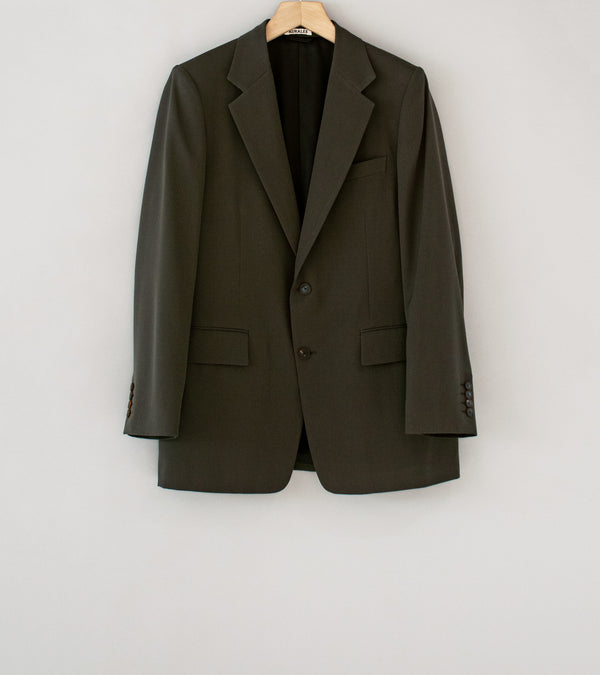 Auralee 'Light Wool Max Gabardine Jacket' (Dark Brown)