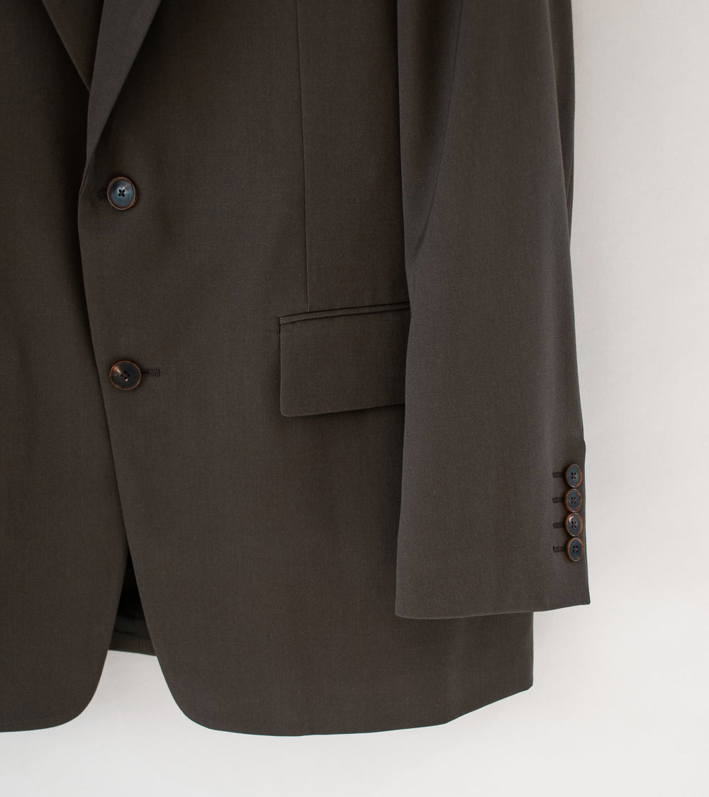 Auralee 'Light Wool Max Gabardine Jacket' (Dark Brown)