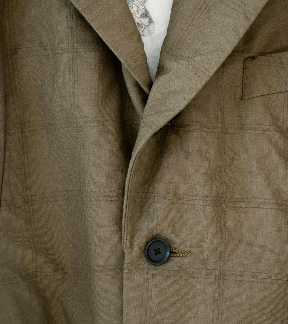 Niceness 'W.ROLAND Clover Leaf Check Jacket' (Khaki)
