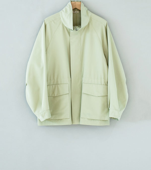 Auralee 'Wool Max Canvas High Neck Zip Blouson' (Pale Olive)