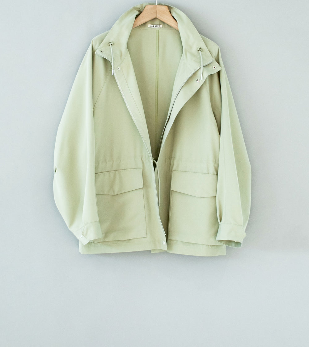 Auralee 'Wool Max Canvas High Neck Zip Blouson' (Pale Olive)