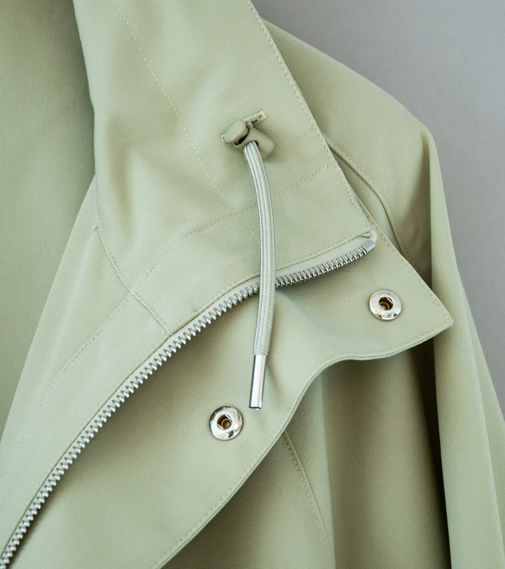 Auralee 'Wool Max Canvas High Neck Zip Blouson' (Pale Olive)