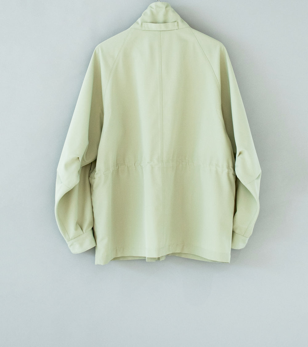 Auralee 'Wool Max Canvas High Neck Zip Blouson' (Pale Olive)