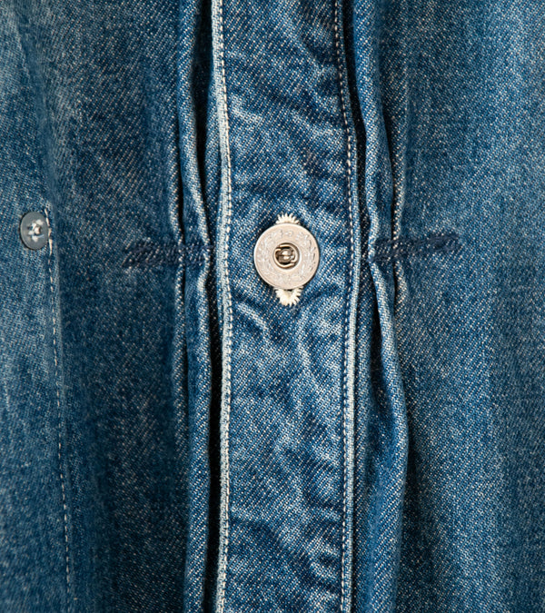Niceness 'D.THORNHILL Distressed Denim Trucker Jacket' (Indigo)