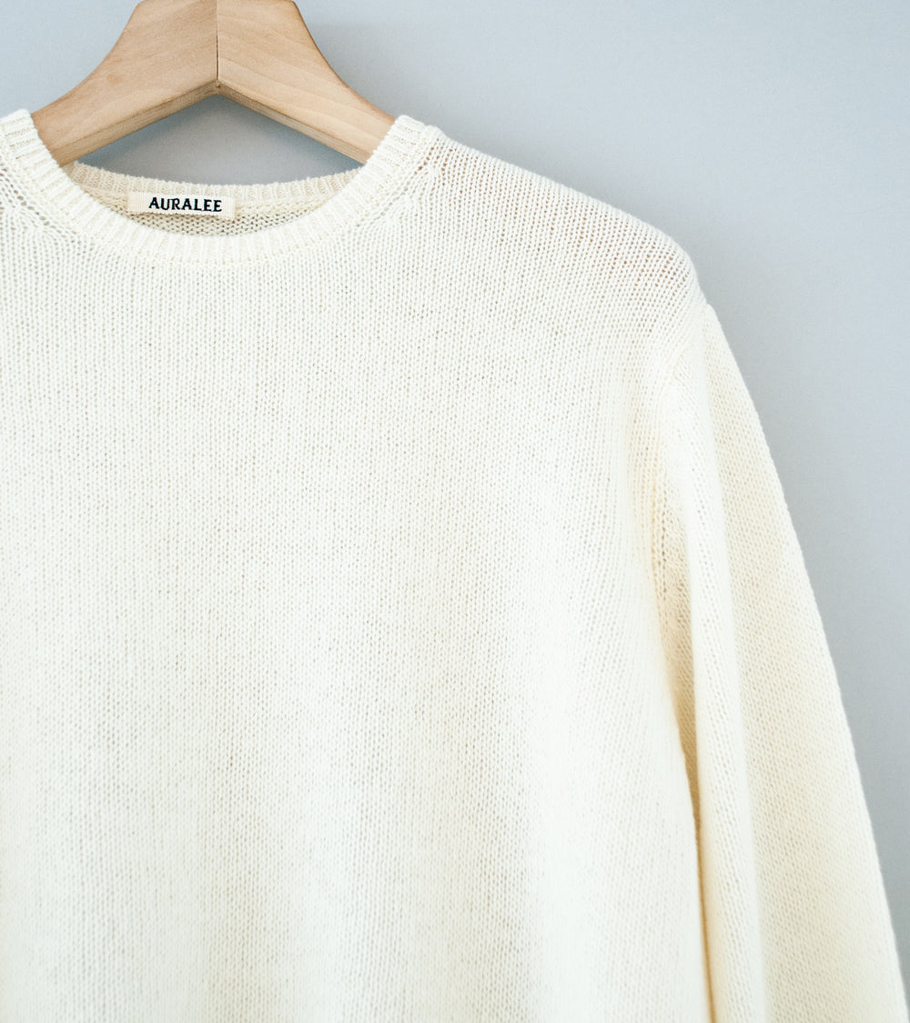 Auralee 'Summer Cashmere Knit P/O' (Ivory White)