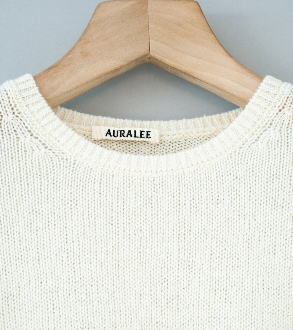 Auralee 'Summer Cashmere Knit P/O' (Ivory White)