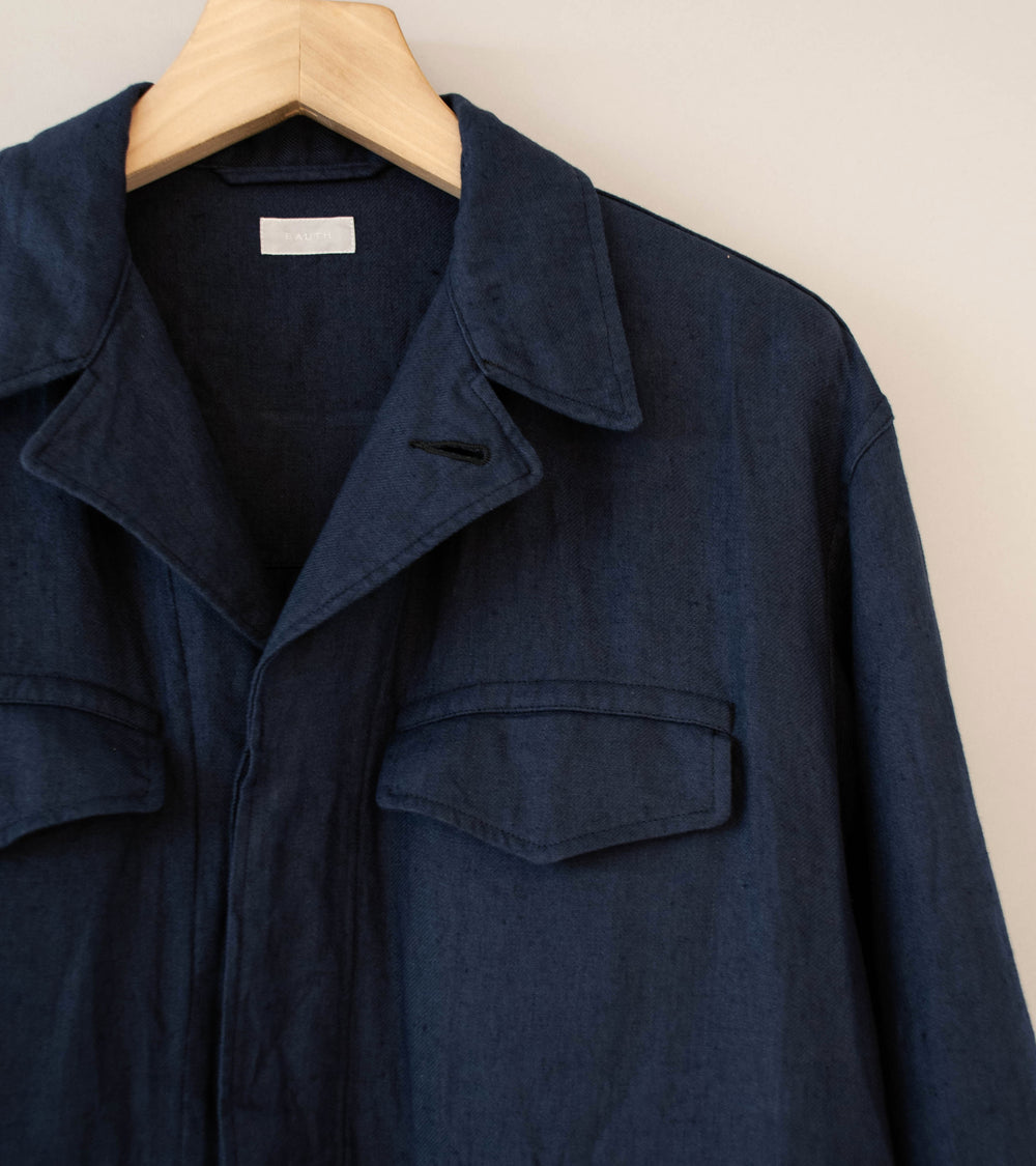 Bauth 'Linen Military Jacket' (Navy)