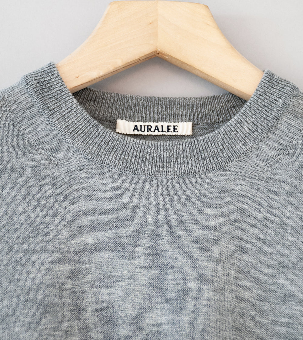 Auralee 'Hard Twist Cashmere Knit Tee' (Top Gray)