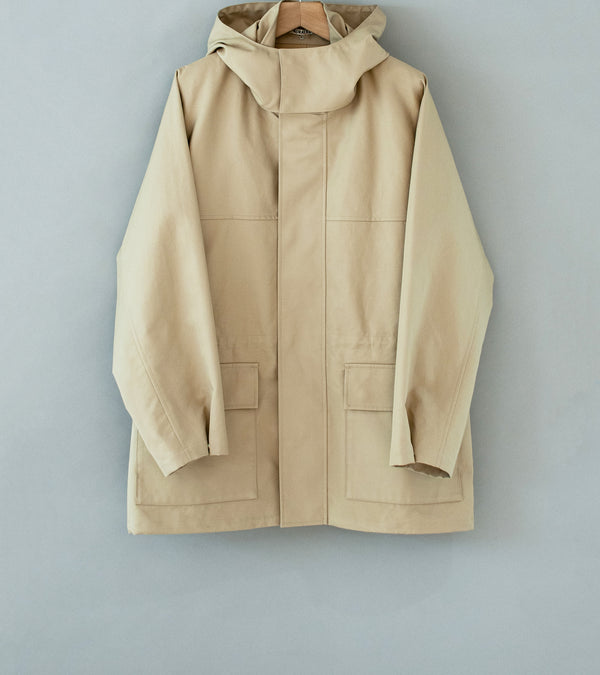 Auralee 'High Density Bonded Cotton Gabardine Blouson' (Beige)