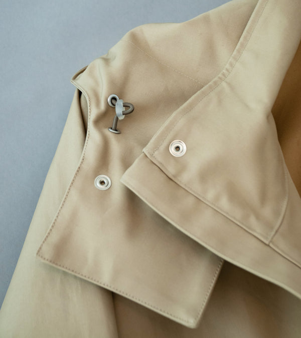 Auralee 'High Density Bonded Cotton Gabardine Blouson' (Beige)