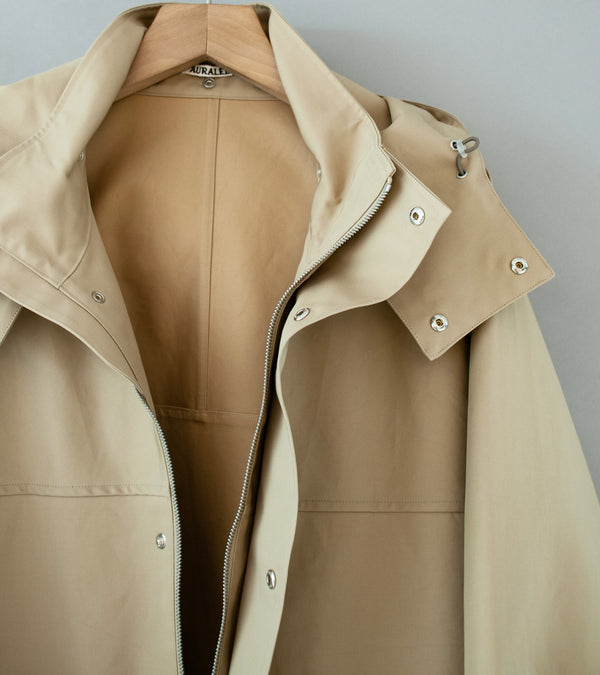Auralee 'High Density Bonded Cotton Gabardine Blouson' (Beige)