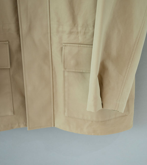 Auralee 'High Density Bonded Cotton Gabardine Blouson' (Beige)