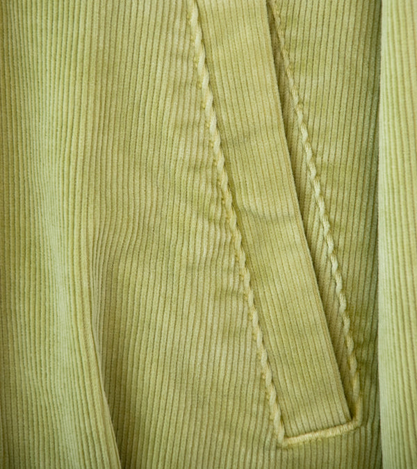 Auralee 'Pigment Dyed Finx Corduroy Blouson' (Dusty Lime)