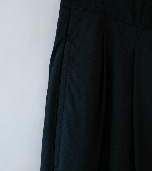 Bauth 'Tropical Wool Two Tuck Trousers' (Black)