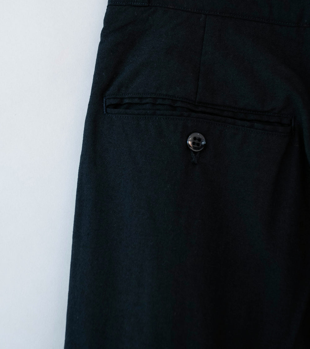 Bauth 'Tropical Wool Two Tuck Trousers' (Black)