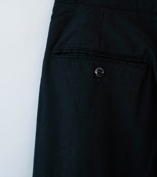 Bauth 'Tropical Wool Two Tuck Trousers' (Black)