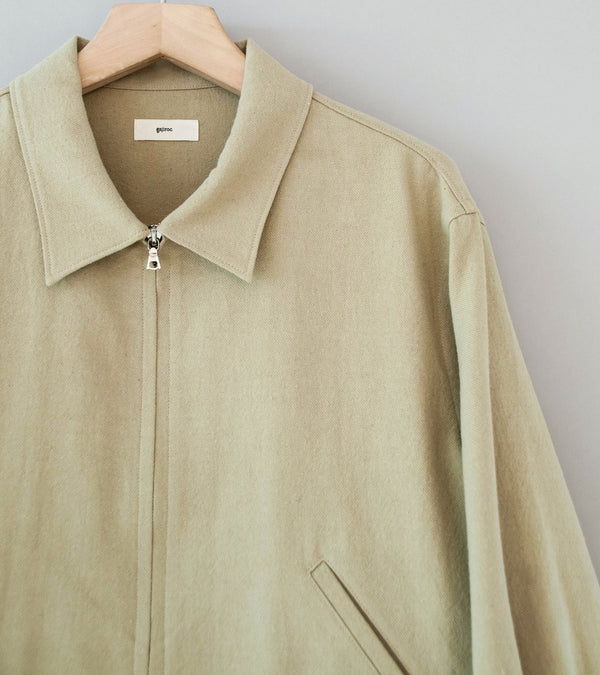 Gajiroc 'Cotton Silk Nep Twill Cyclist Jacket' (Beige)