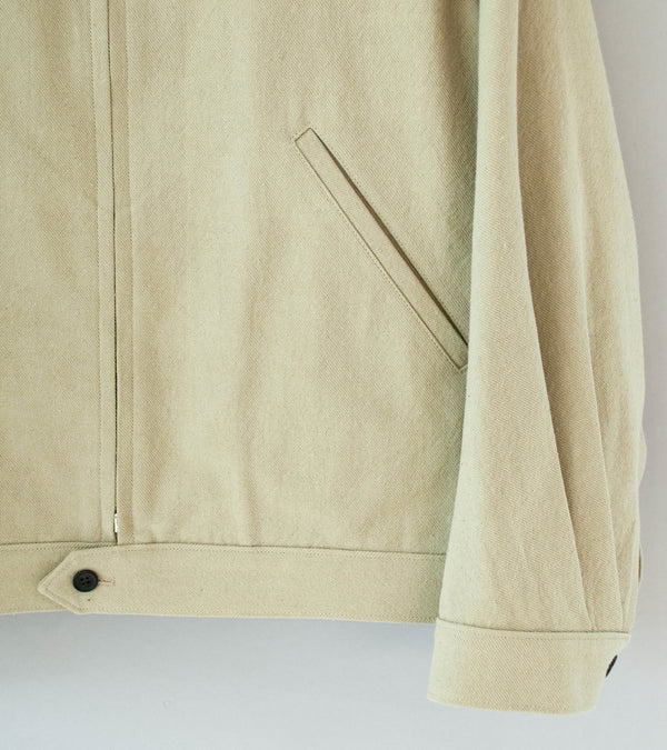 Gajiroc 'Cotton Silk Nep Twill Cyclist Jacket' (Beige)