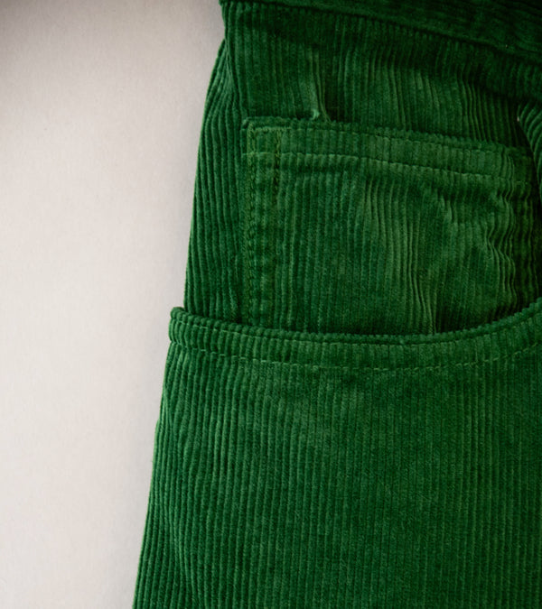 Auralee 'Pigment Dyed Finx Corduroy Wide 5P Pants' (Forest
