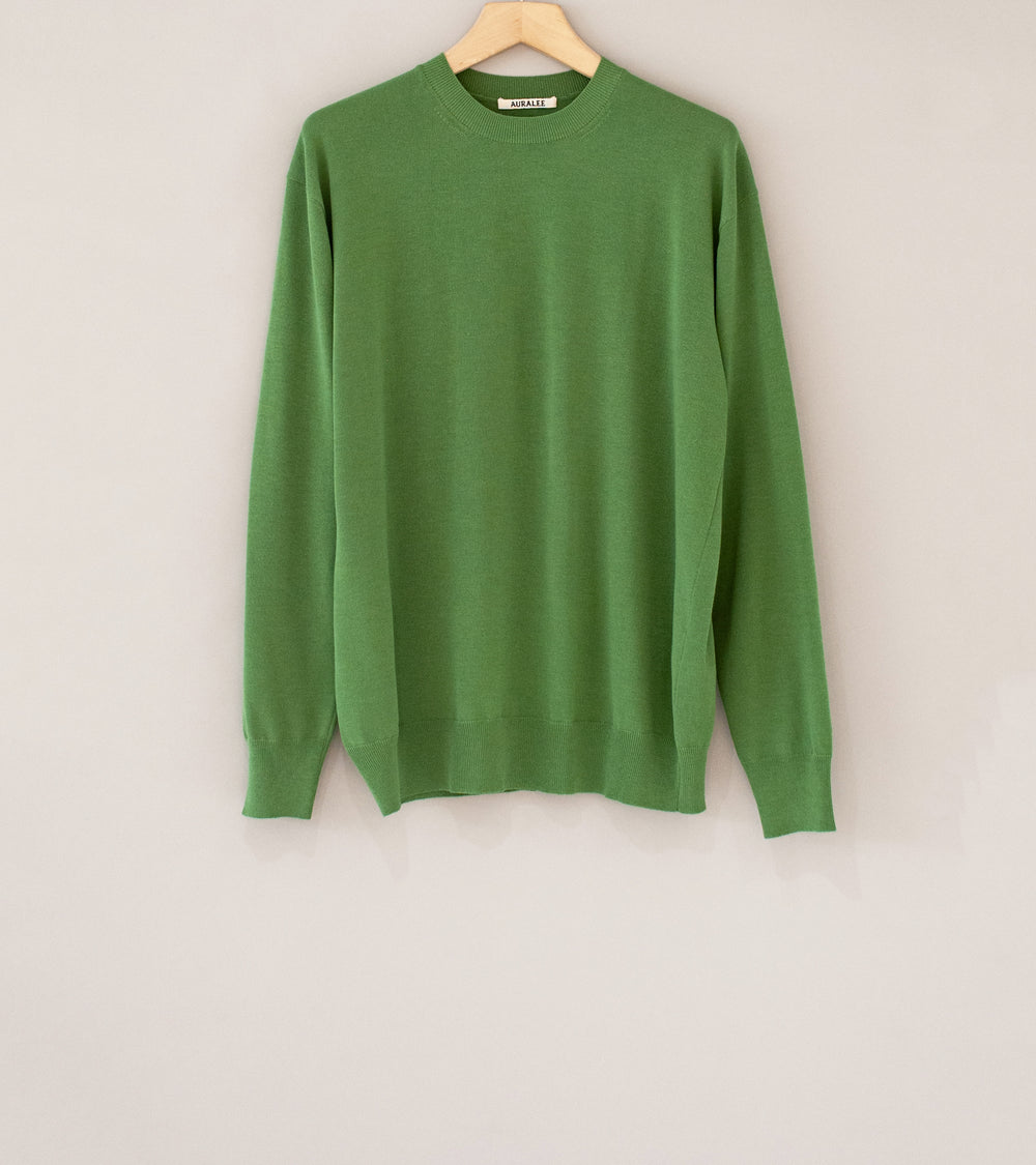 Auralee 'Super Hard Twist Wool Knit P/O' (Sage Green)