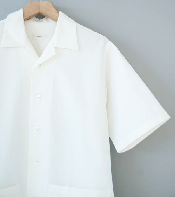 Gajiroc 'Cotton Linen Silk Open Collar Shirt' (Undyed)