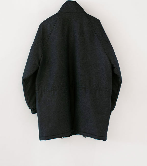 Auralee 'Wool Fulling Flannel Padded Over Blouson' (Top Charcoal)