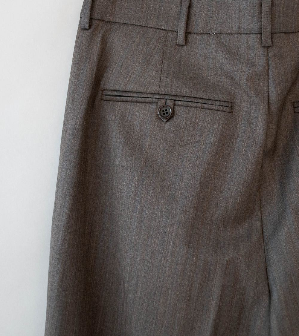 Gajiroc 'Wool Silk Two Pleated Trousers' (Taupe)